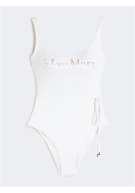 Costume intero in jersey con logo - Bianco MAX MARA beachwear | BCHCARISMA008